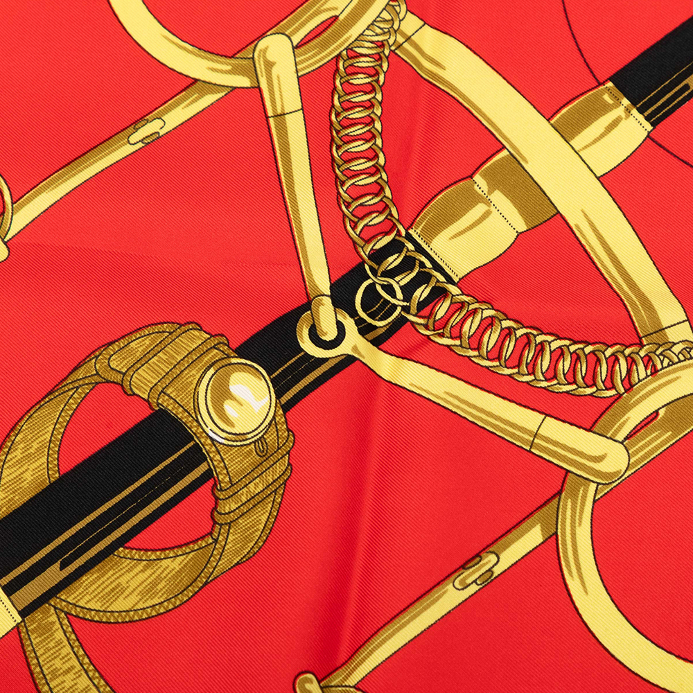 Pre-Loved Hermes Eperon d Or Silk Scarf 90 - Picture 3 of 7